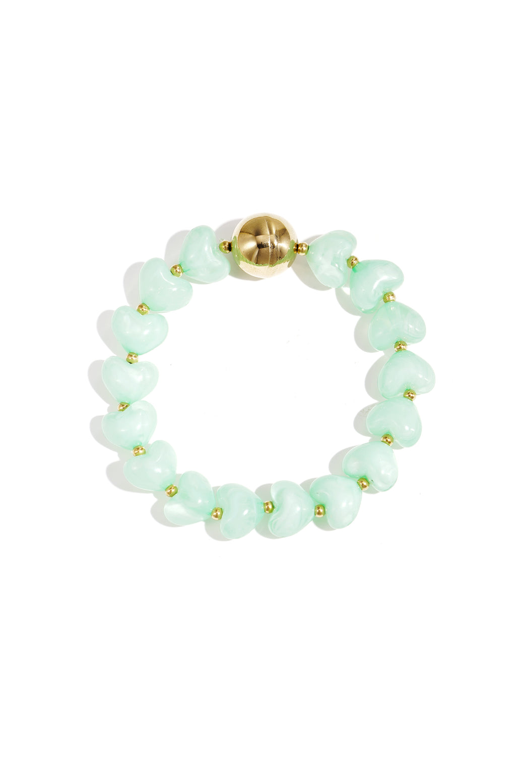 Armband met statement en hartvormige kralen