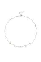 Ketting met zigzagpatroon en steentjes