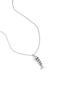 Ketting met bewegend visbedeltje - zilver