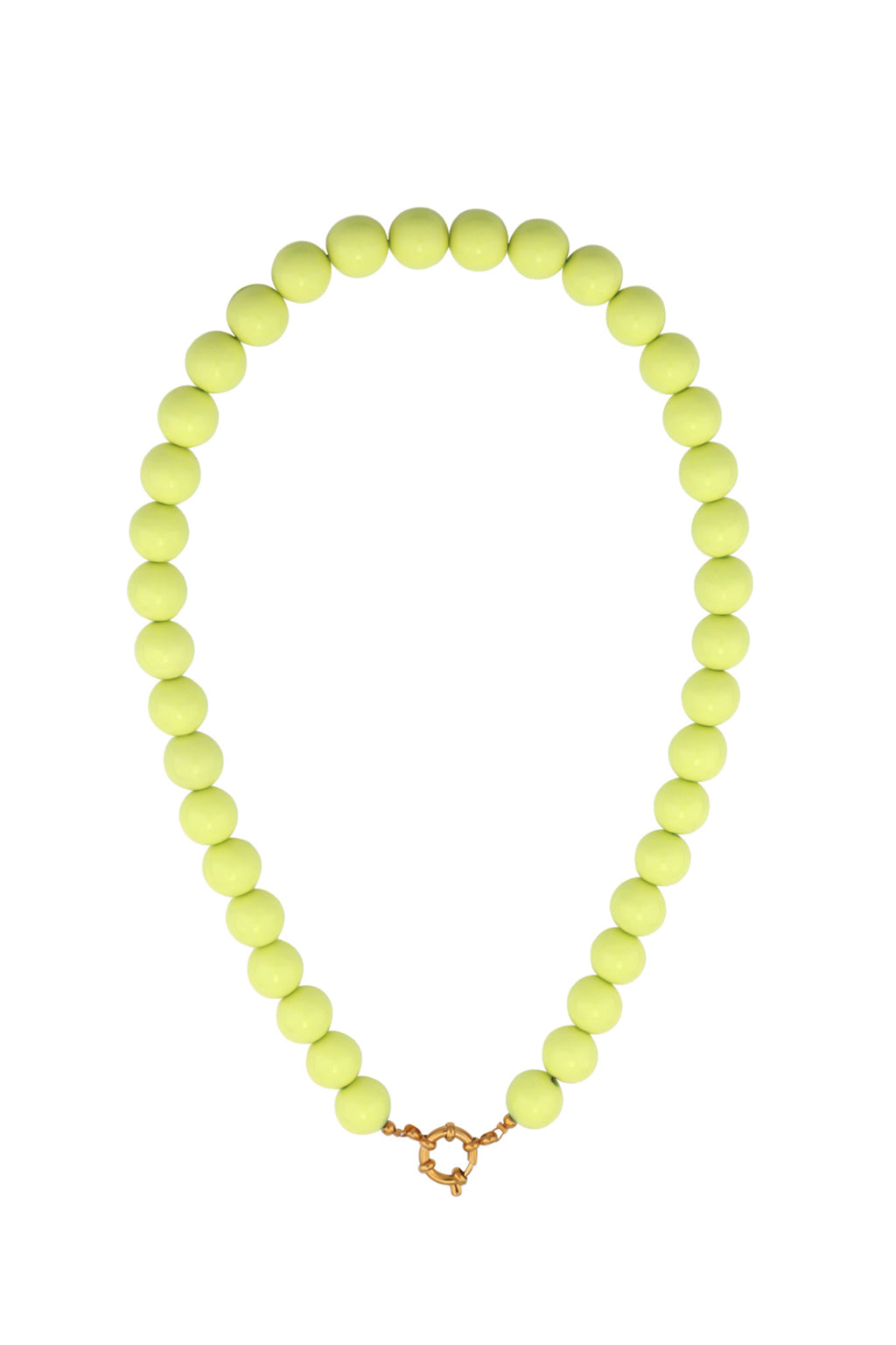 Kralenketting met sluiting aan de voorkant – 12 mm - licht groen