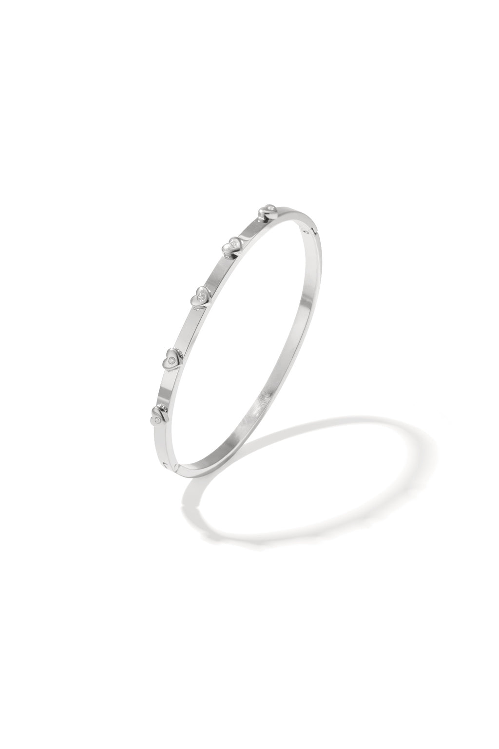 Armband met hartdetails - zilver