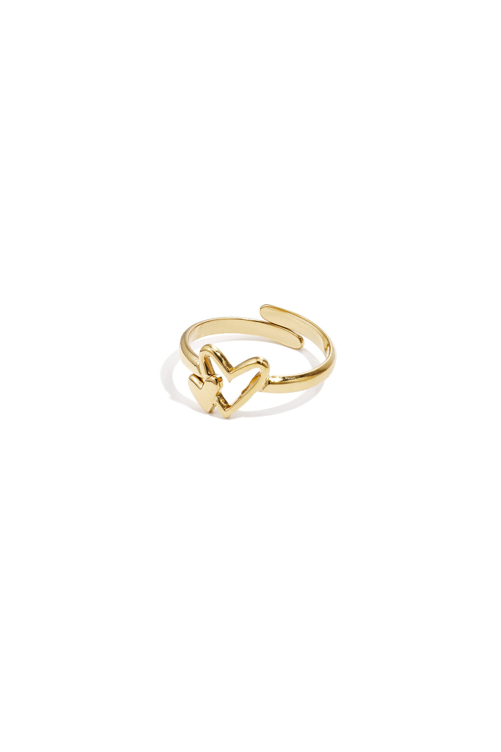 Ring met hartjes - goud
