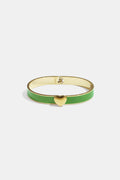Armband  met hartdetail in verschillende kleuren – 0,9 cm - groen
