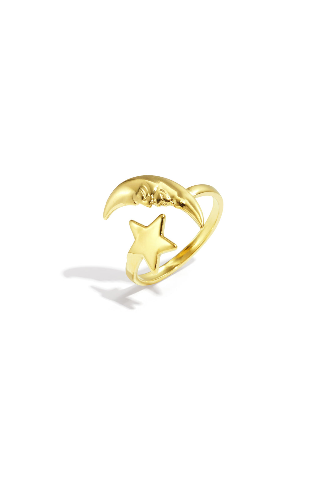 Roestvrijstalen minimalistische ringen Star Goud