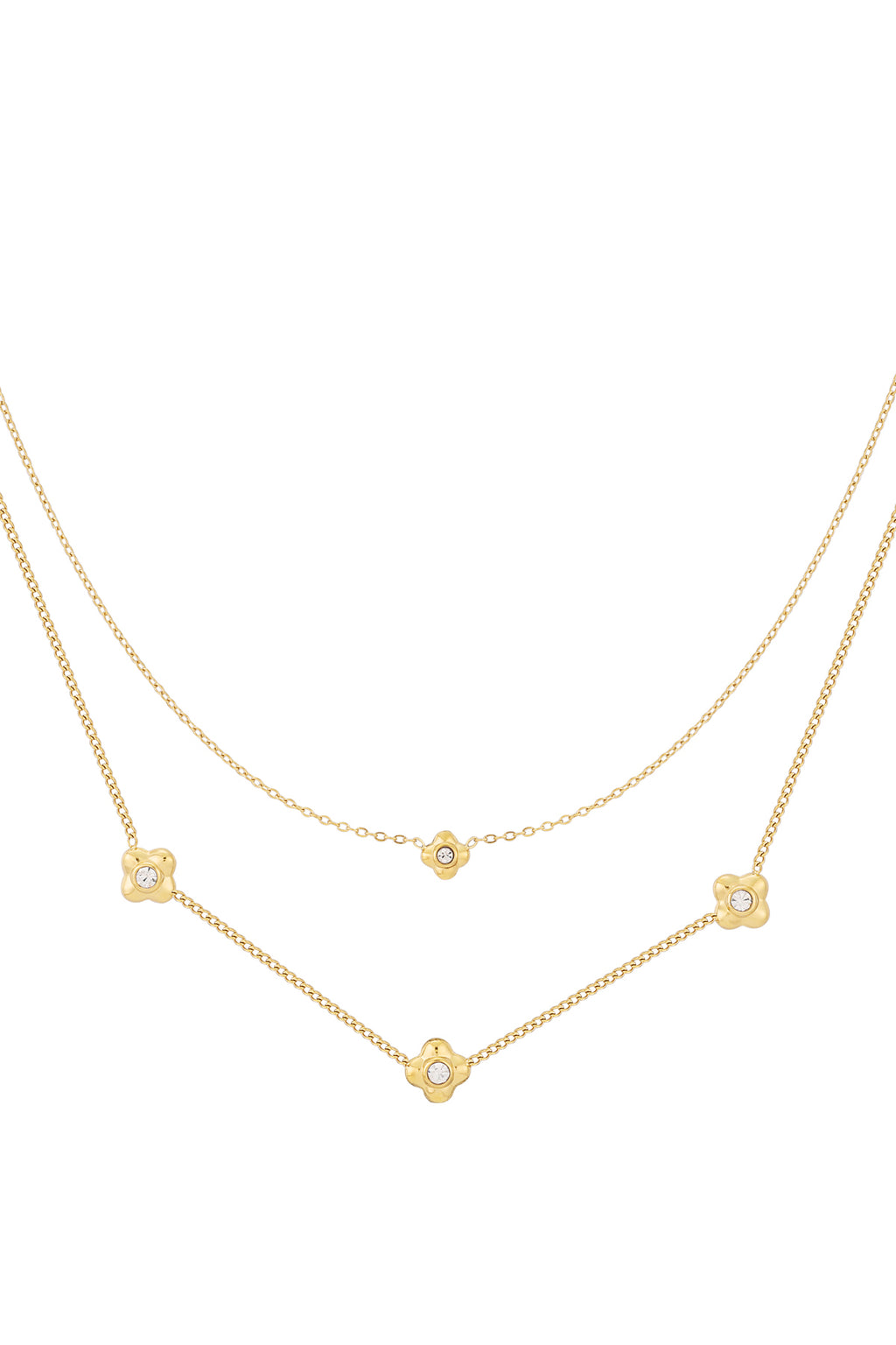 flowery ketting - goud