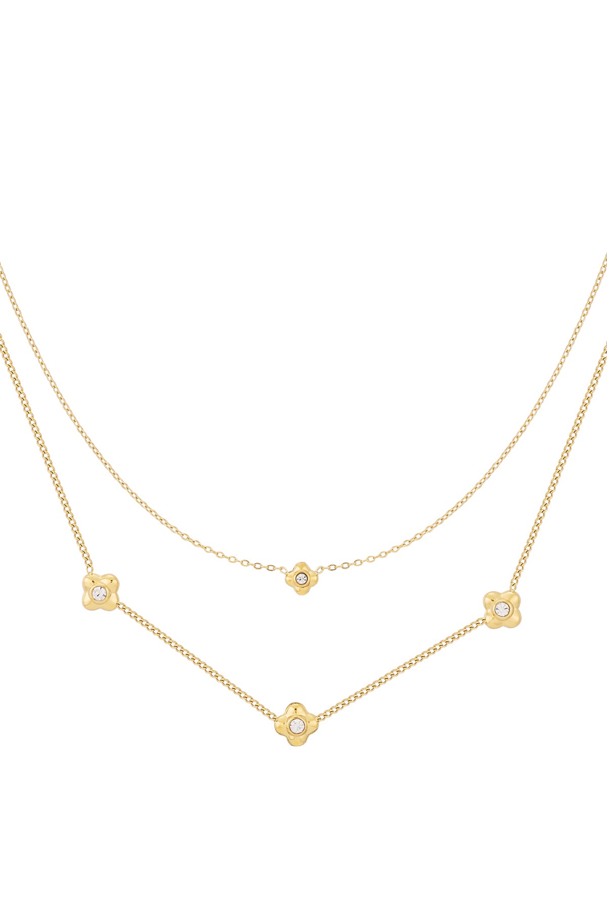 flowery ketting - goud