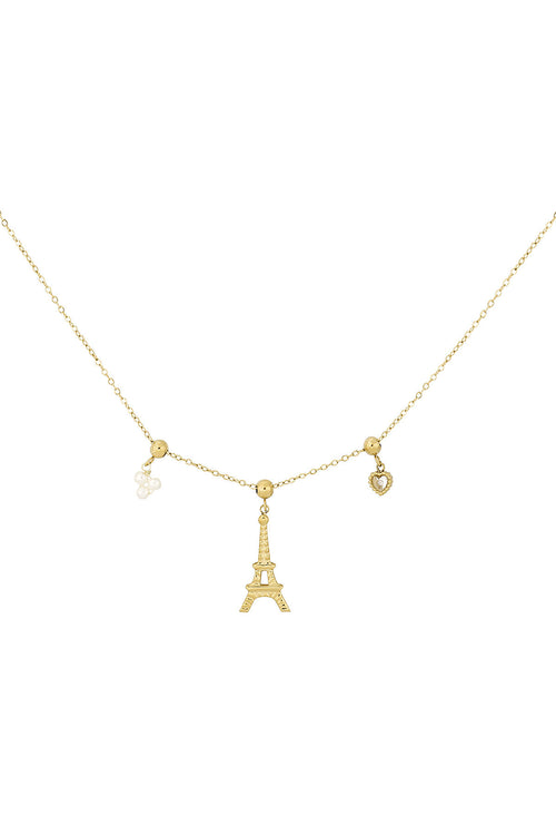 Eiffeltoren ketting - goud