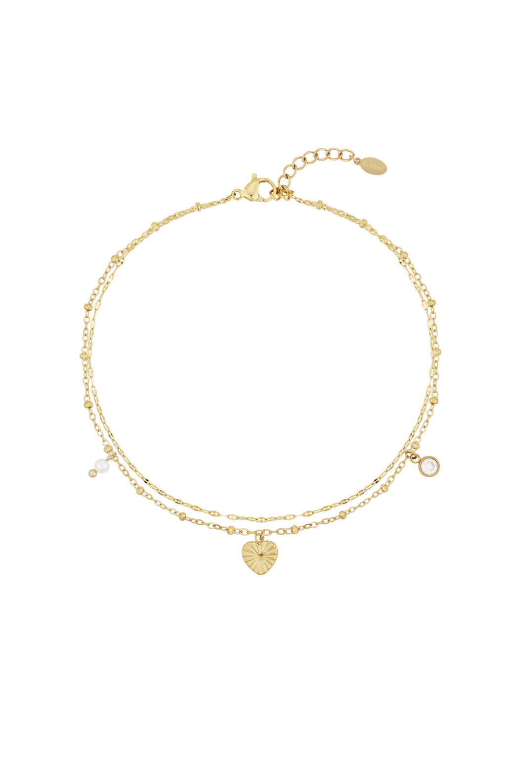 Love Love Love enkelband - goud