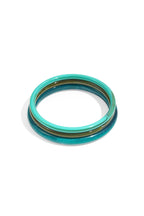 Acryl armbanden effen kleur blauw