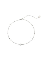 Enkelband met klassiek kruis – Roestvrij staal - zilver