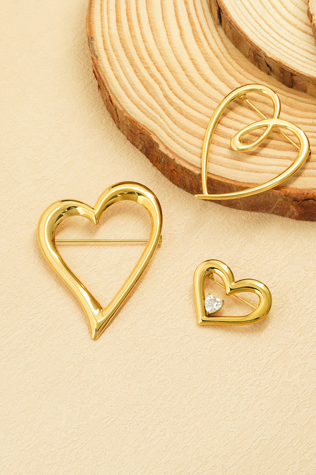 brooch bling heart