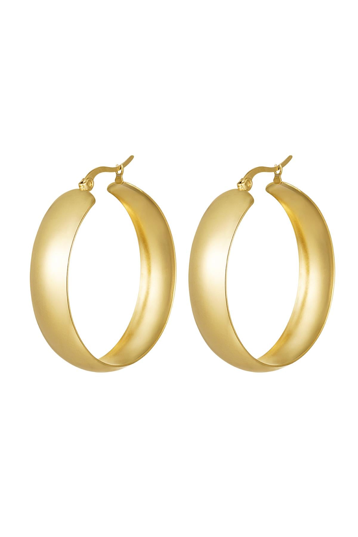 Oorbellen van roestvrij staal – Chic - goud
