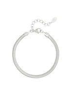 Armband – Platte visgraat – Smal, 4,0 mm - zilver