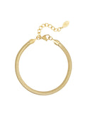 Armband – Platte visgraat – Smal, 4,0 mm - goud