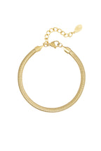 Armband – Platte visgraat – Smal, 4,0 mm - goud