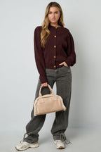 Schoudertas met teddy details