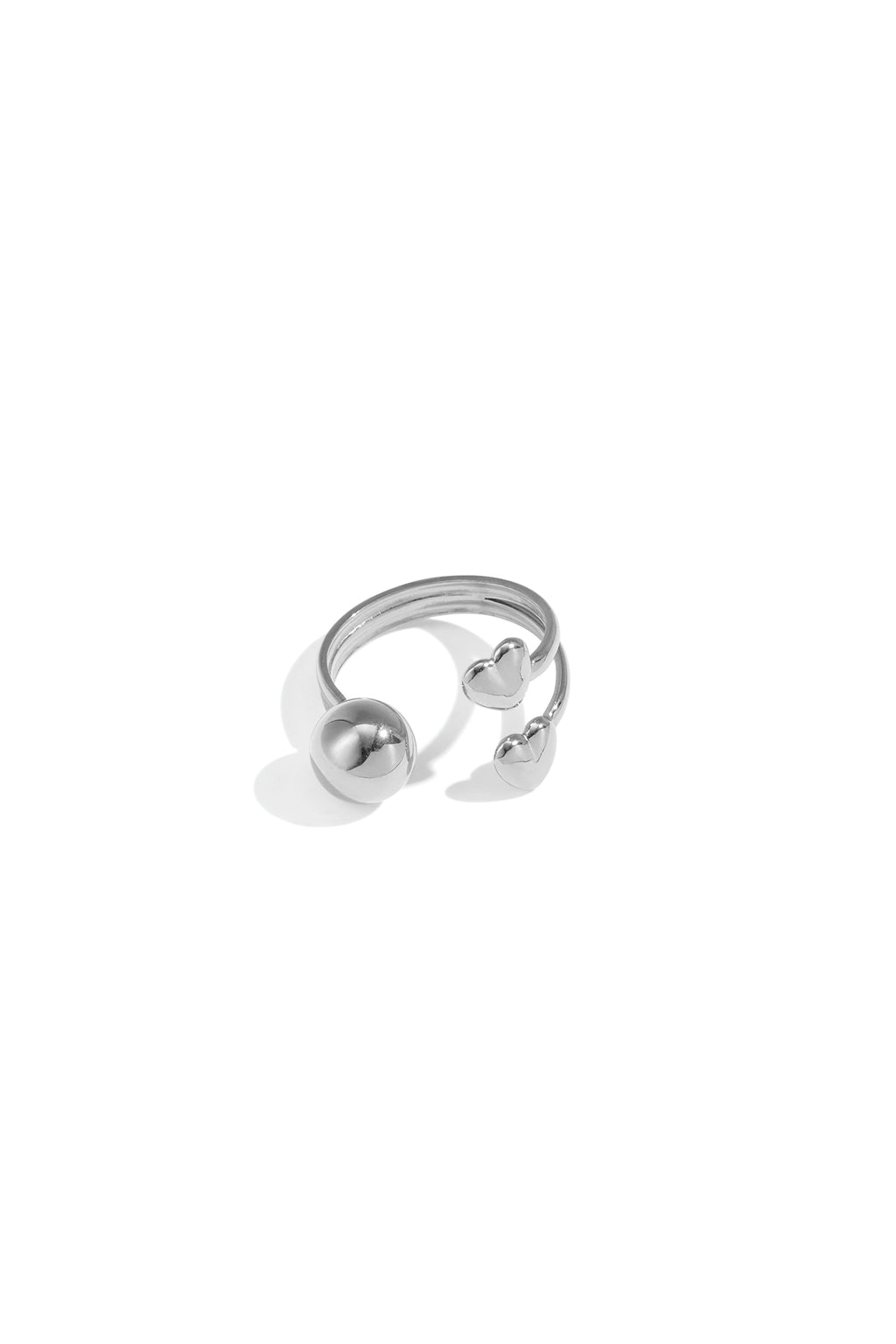Roestvrijstalen minimalistische ringen Hart - zilver