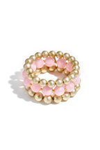 Armbanden set van 3 met kralen - licht roze