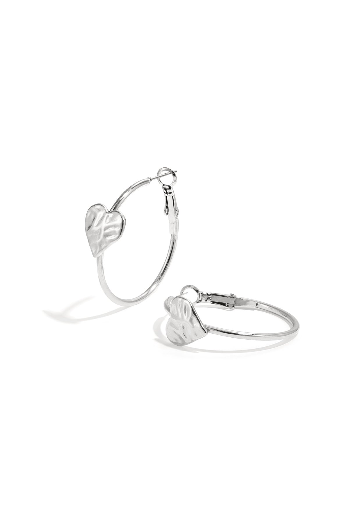 Oorringen met hartje - zilver