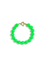 Armband met middelgrote kralen en sluiting aan de voorkant – 12 mm - groen