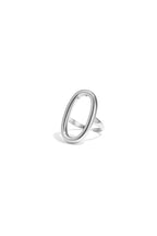 Elegant Minimalist Adjustable Ellipse Ring - Silver & Gold