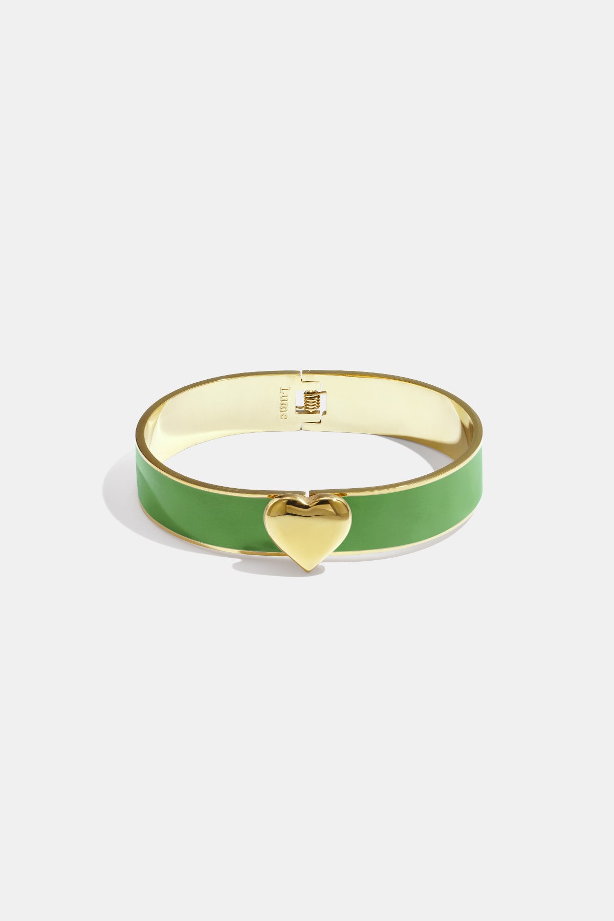 Armband met hartdetail in verschillende kleuren – 1,3 cm - groen