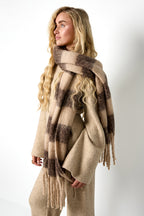 Wintersjaals met strepen, casual, polyester, dagelijkse accessoires