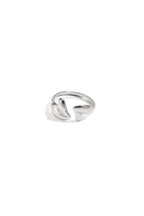 Verstelbare ring met speels gevormde hartjes - zilver