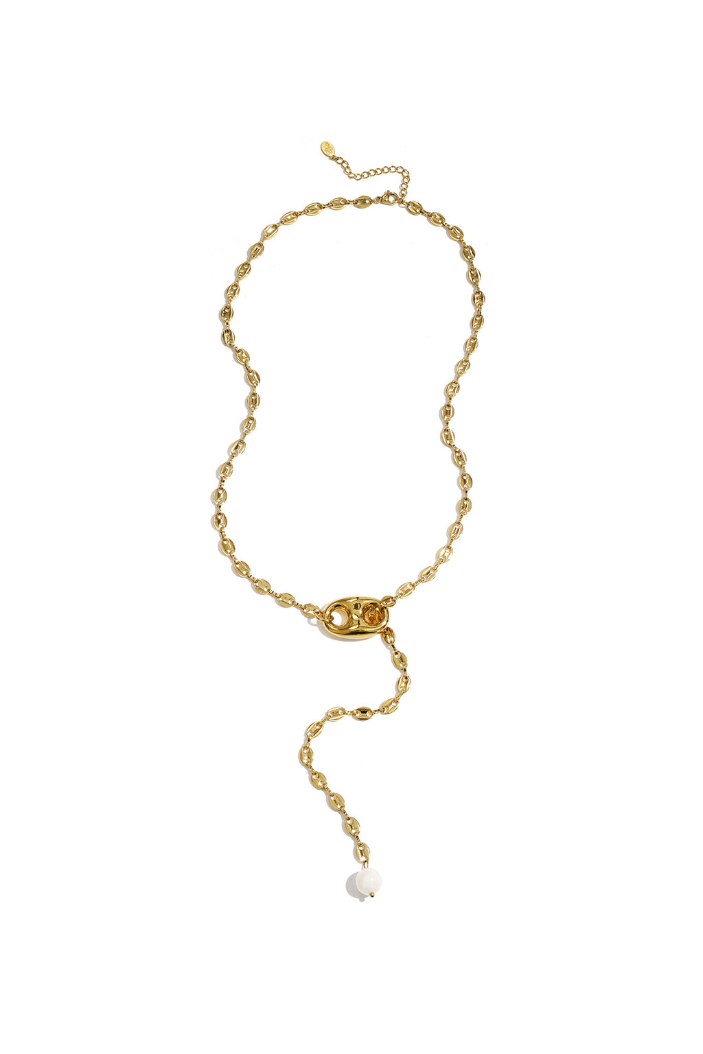 Necklace with hanging bead