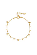 Bracelet with alternating balls - goud