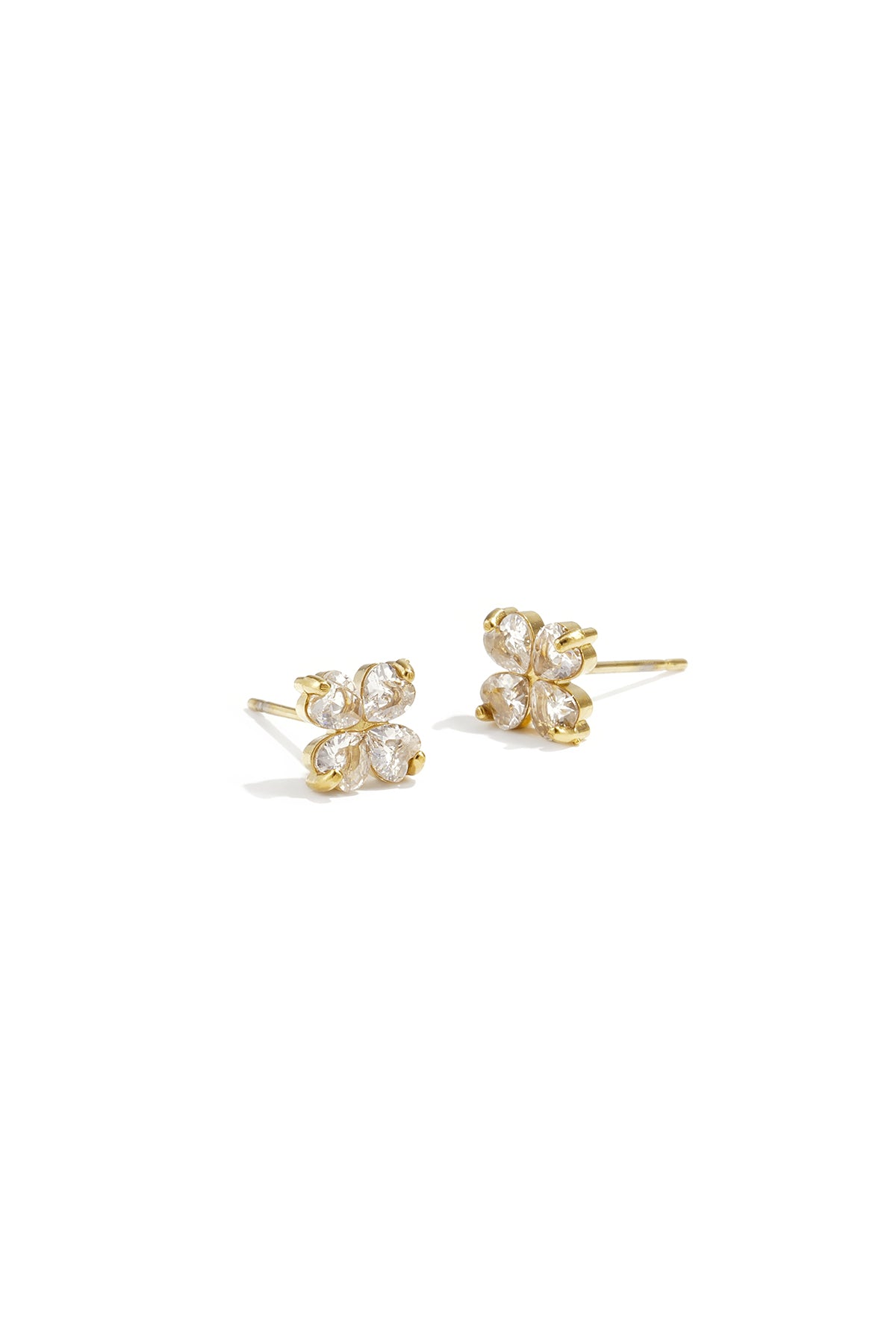 Klaver oor studs - goud