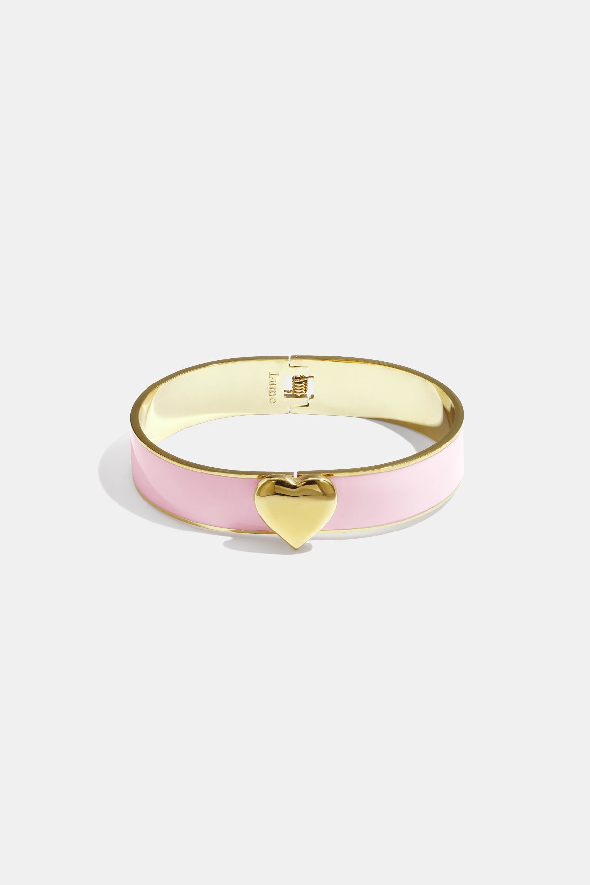 Armband met hartdetail in verschillende kleuren – 1,3 cm - roze