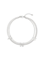 Charming Bow enkelband - zilver