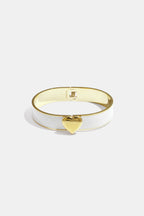 Armband met hartdetail in verschillende kleuren – 1,3 cm - wit