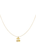 Glitter kersen ketting - goud