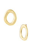 Oasis ovale oorbellen - goud