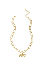 Elegant Animal Pendant Necklace in Silver and Gold