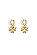 Oorbellen met klavertje-bedeltje - goud