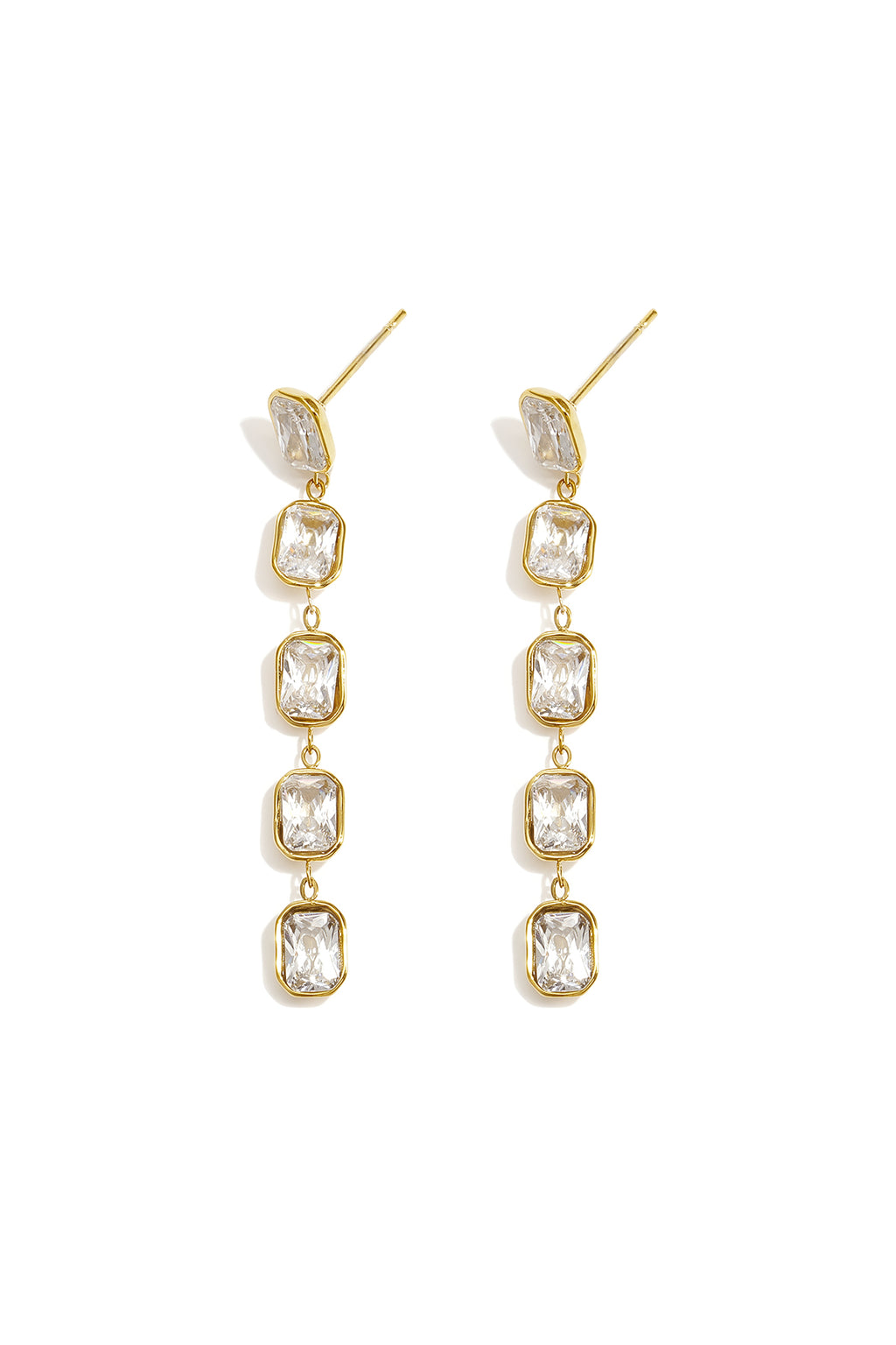 Hangende oorbellen van roestvrij staal met geometrische vorm, elegant, geschikt voor feestjes en bijeenkomsten, luxe serie damessieraden