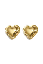 Elegant Gold Heart Cufflinks for Women