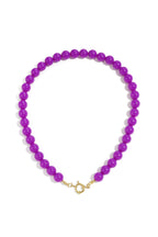 Kralenketting met sluiting aan de voorkant – 12 mm - paars