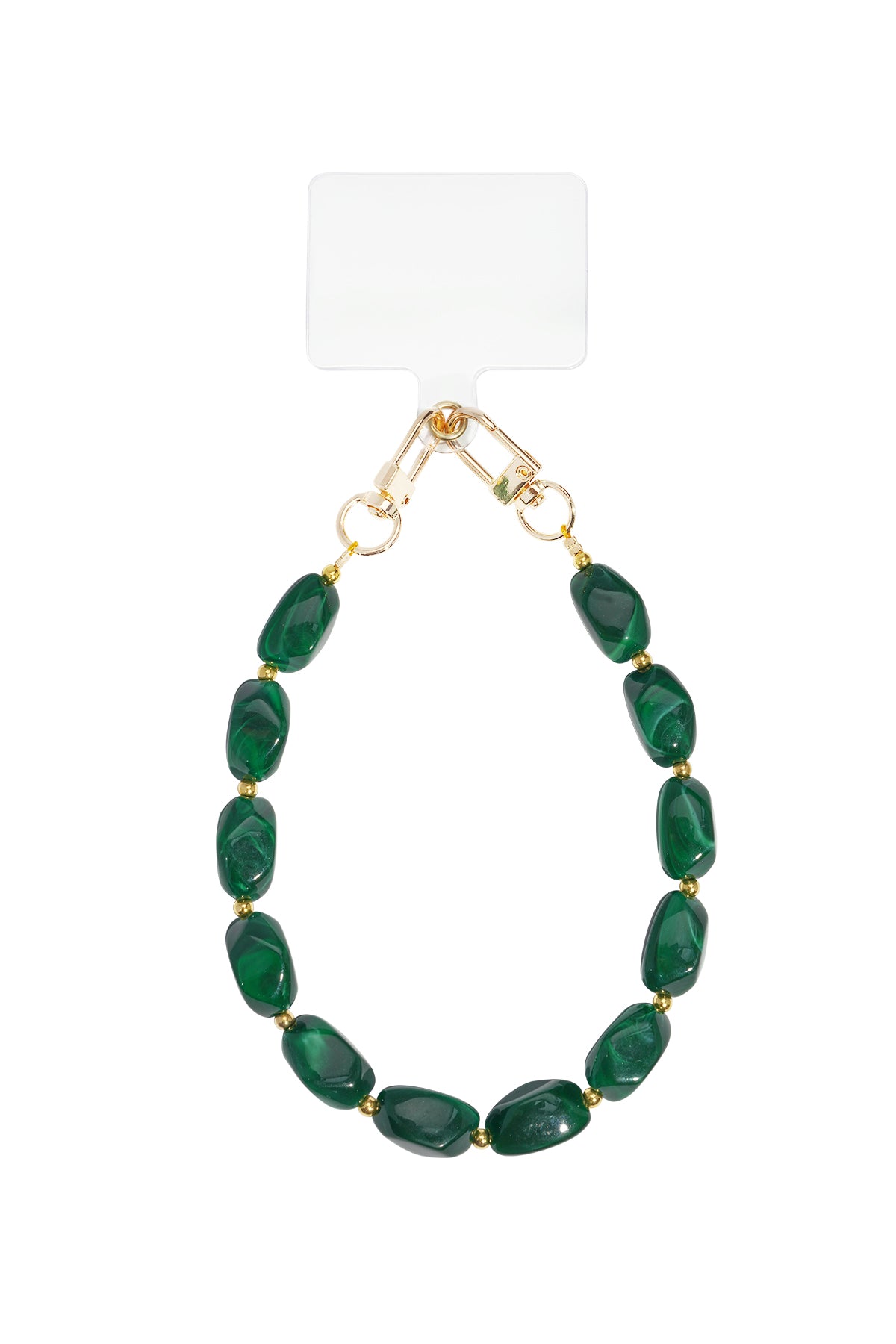 Telefoonkoord met kralen – Casual acryl – Dagelijks draagbaar - groen