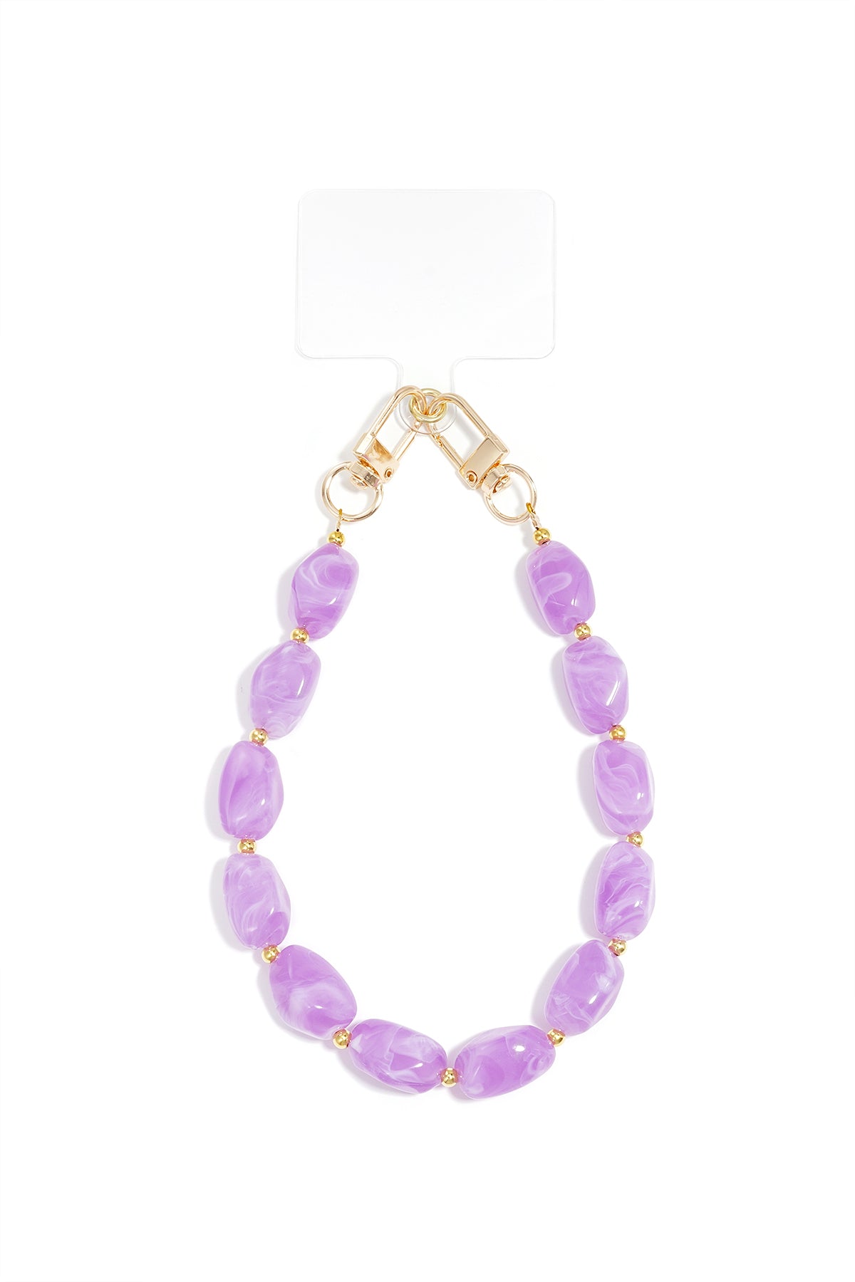 Telefoonkoord met kralen – Casual acryl – Dagelijks draagbaar - paars