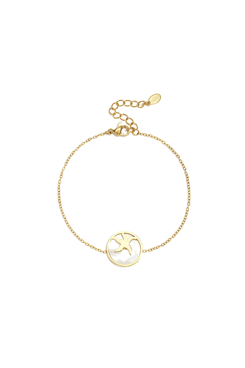Armband met zeester in cirkel