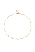 Ketting met zigzagpatroon en steentjes