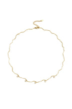 Ketting met zigzagpatroon en steentjes